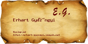 Erhart Gyöngyi névjegykártya